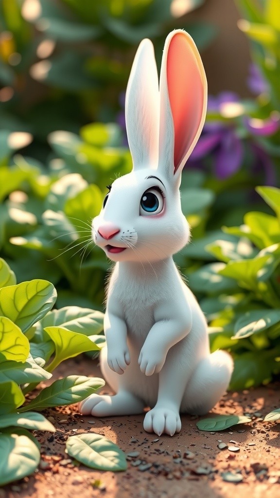 Kelinci Salah Gigit Daun Plastik