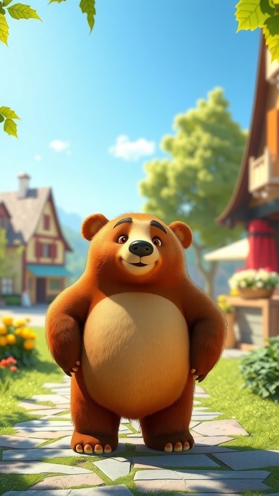 The Bear's Fruity Adventure: Monkeys, Mischief, and a Happy Ending!