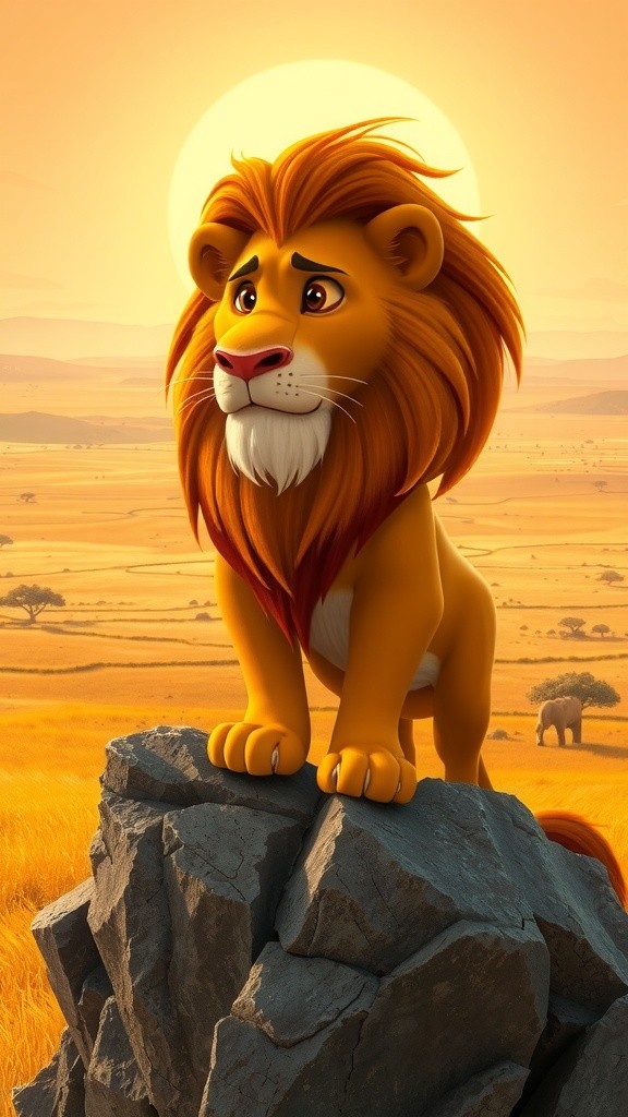 The Lion's Floral Dream