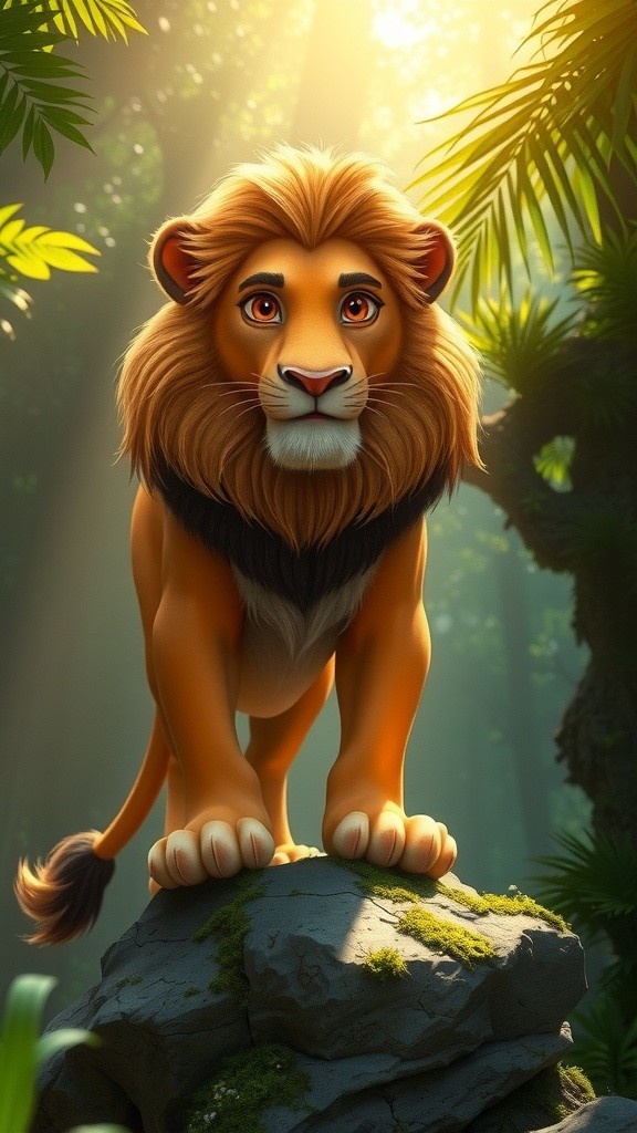 Roaring Jungle Majesty with a Tiny Mouse