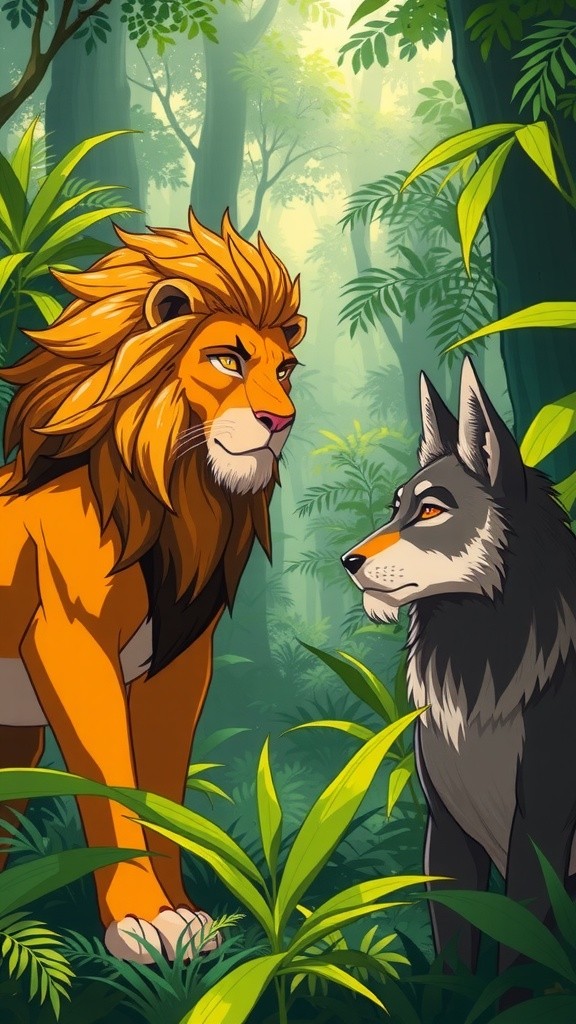 शेर और भेड़िया: ताकत बनाम चालाकी