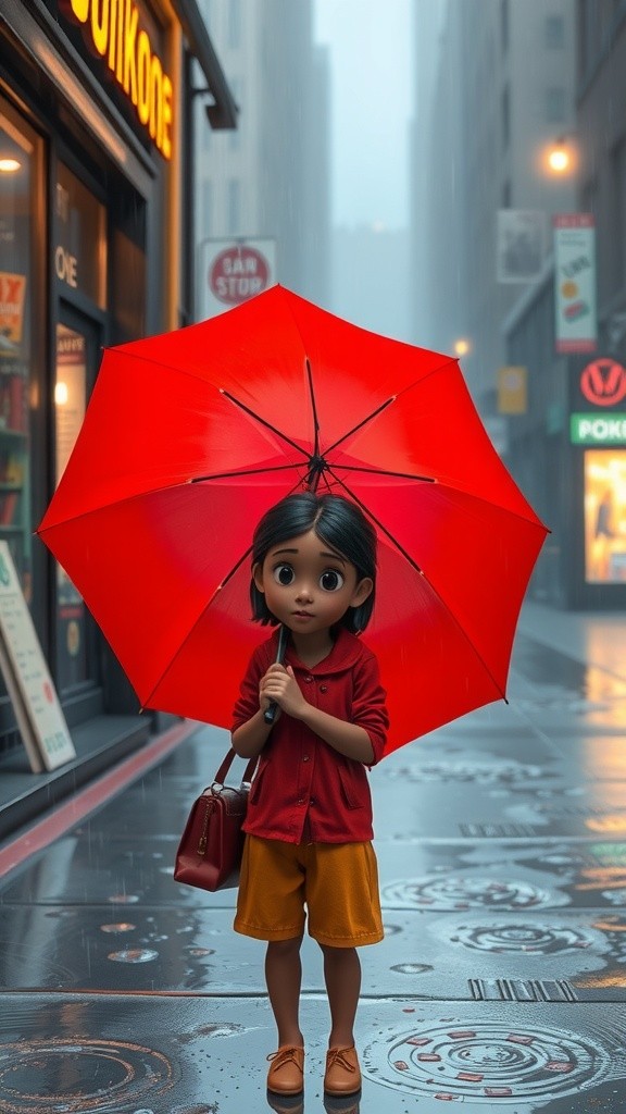 Payung Merah dan Hati yang Hangat