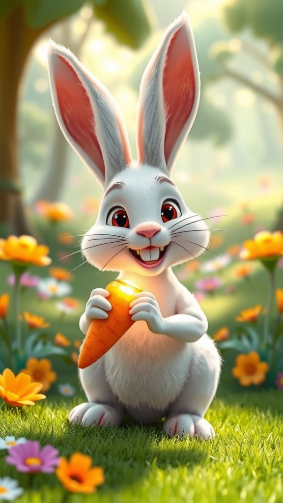 टिटु खरगोश और जादुई गाजर की कहानी