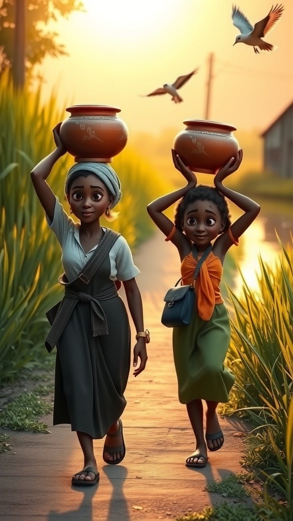 Talk of the Village: Agnes and Regina's Market Gossip