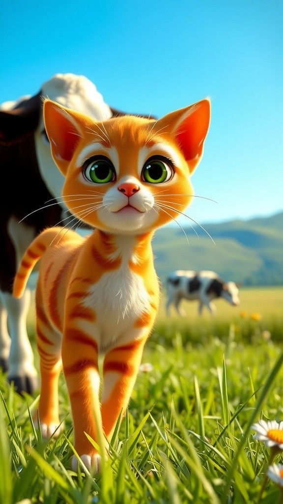 بلی اور گائے کی دوستی کا راز