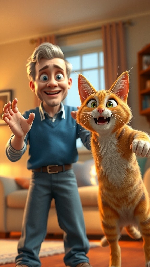 Dad's Love vs. Monster Cat Adventure!