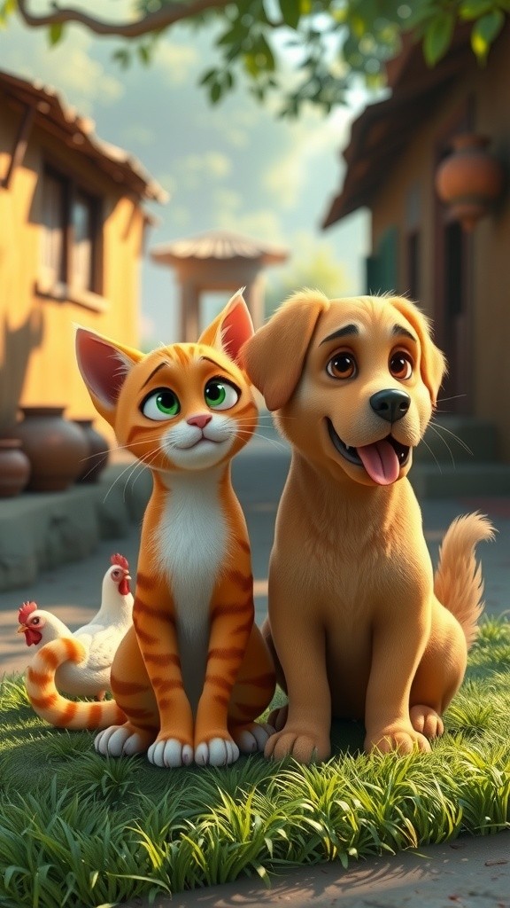 बिल्ली और कुत्ते की दोस्ती की कहानी