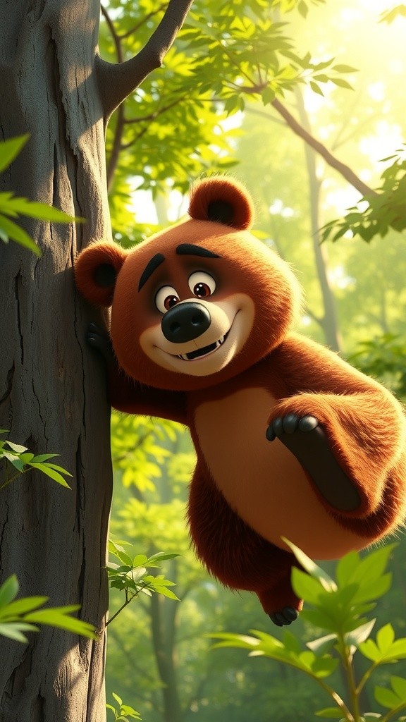 The Bear Stuck in the Tree