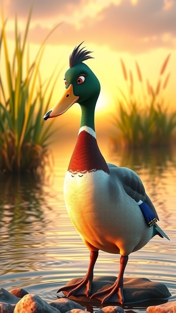 A Brave Little Duckling Swims