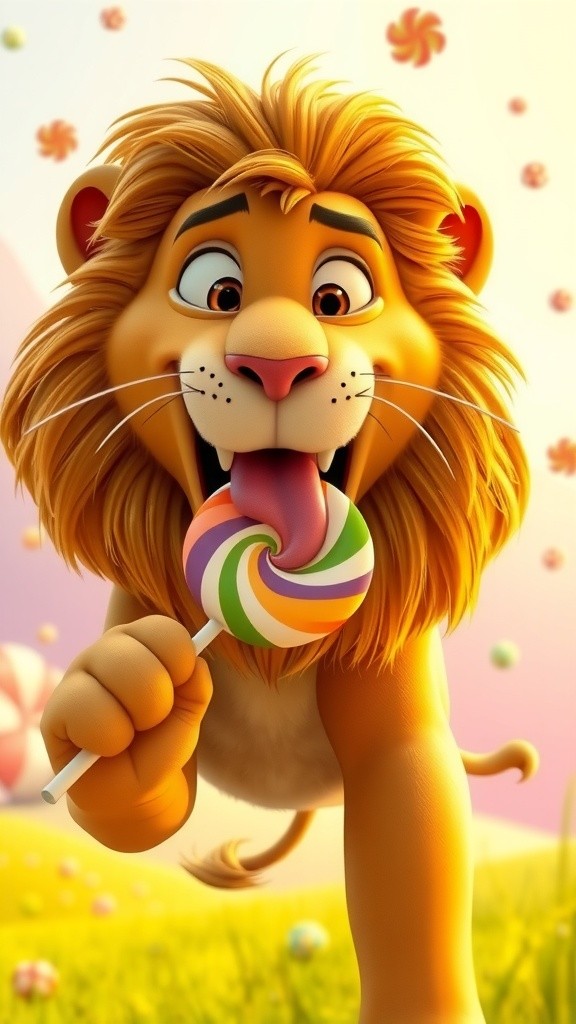 The Sweet Lion Who Loved Lollipops