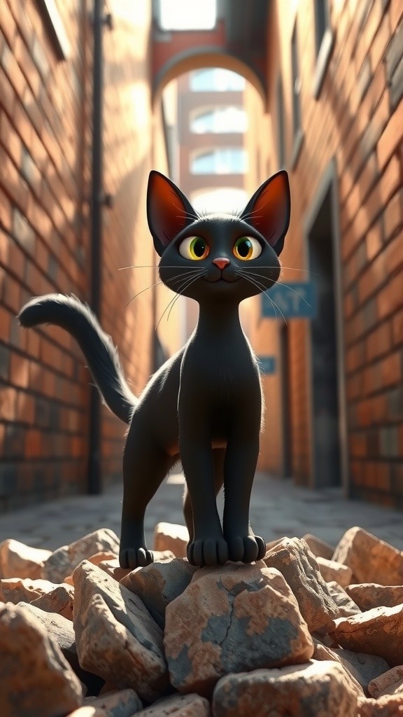 The Tale of Shadow: A Mystical Black Cat
