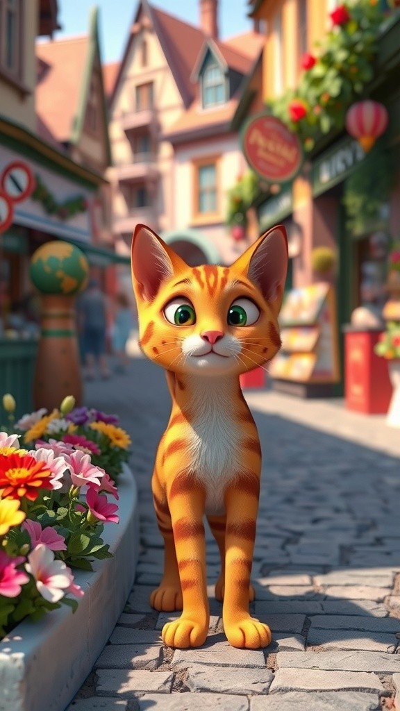 The Joyful Journey of a Striped Cat: From Market to Dinner