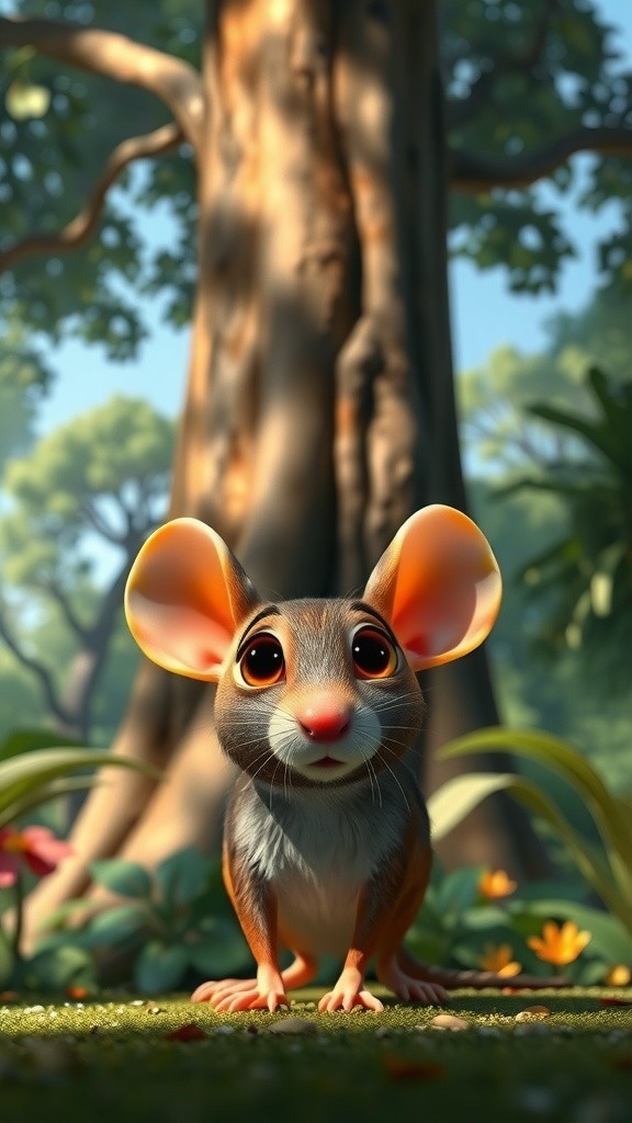 जंगल का अनोखा दोस्ती: बड़ा बाघ और छोटा सुपरहीरो चूहा