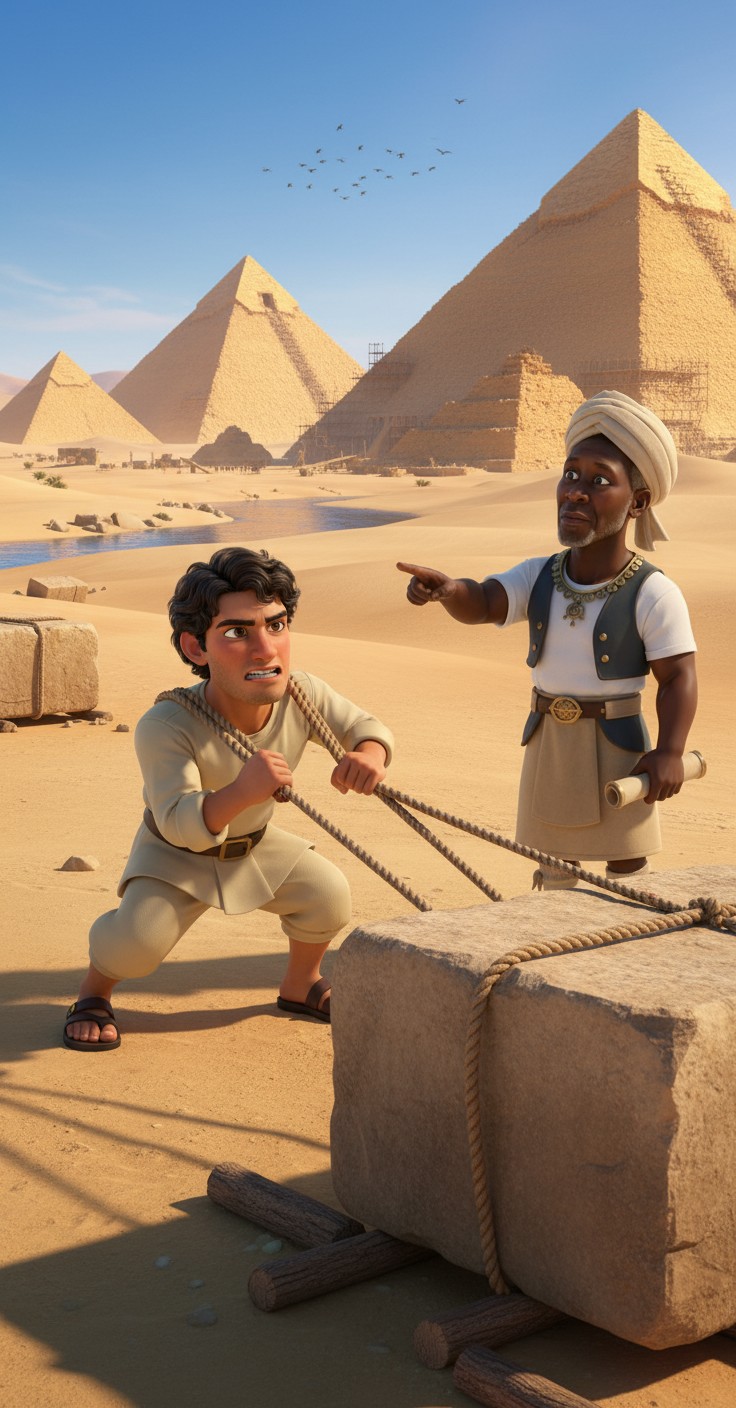 بناء الأهرامات: قصة الجهد والعزيمة في مصر القديمة