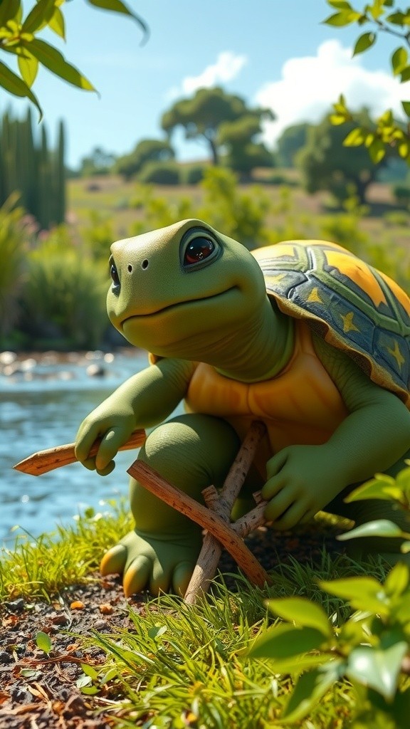 ज़िद्दी कछुआ और बहता घर