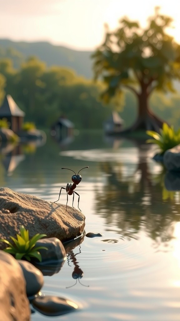 چیونٹی اور کبوتر کی دوستانہ کہانی