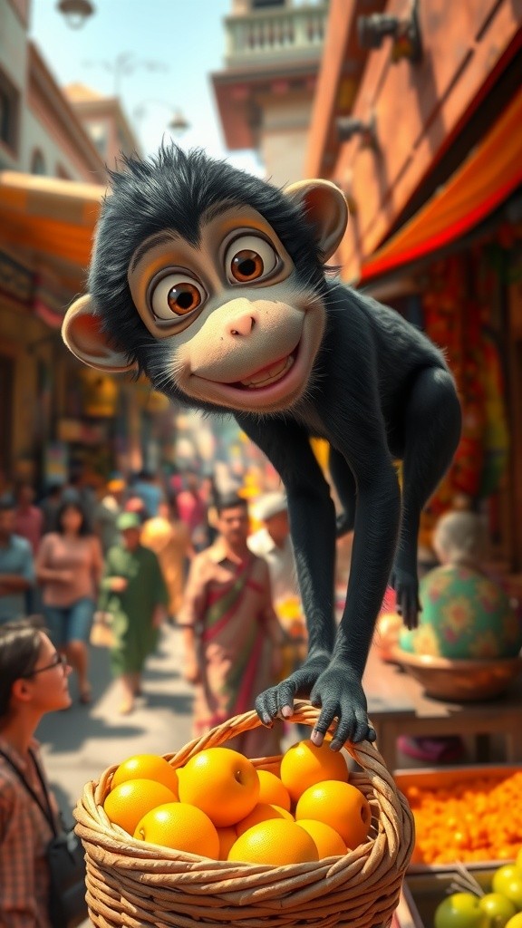 Monyet dan Pedagang Es Krim