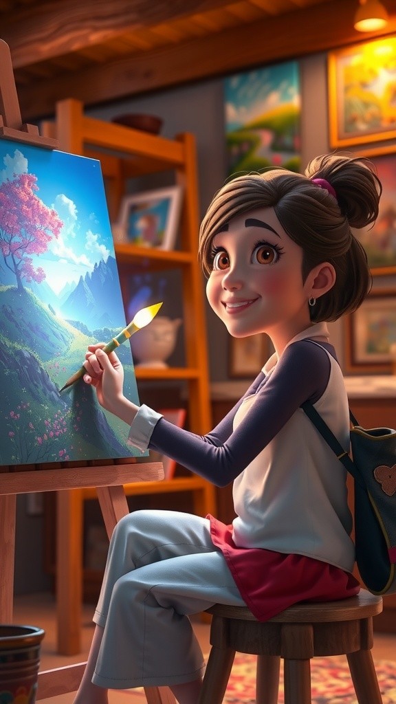 Luna's Magical Paintbrush Adventure