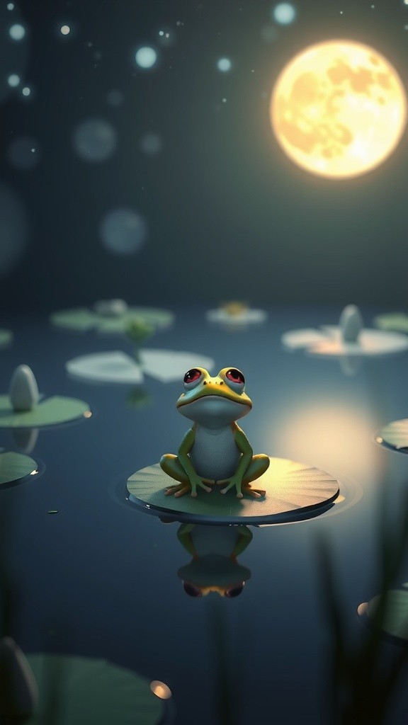 Katak Bermimpi Terbang ke Bulan!