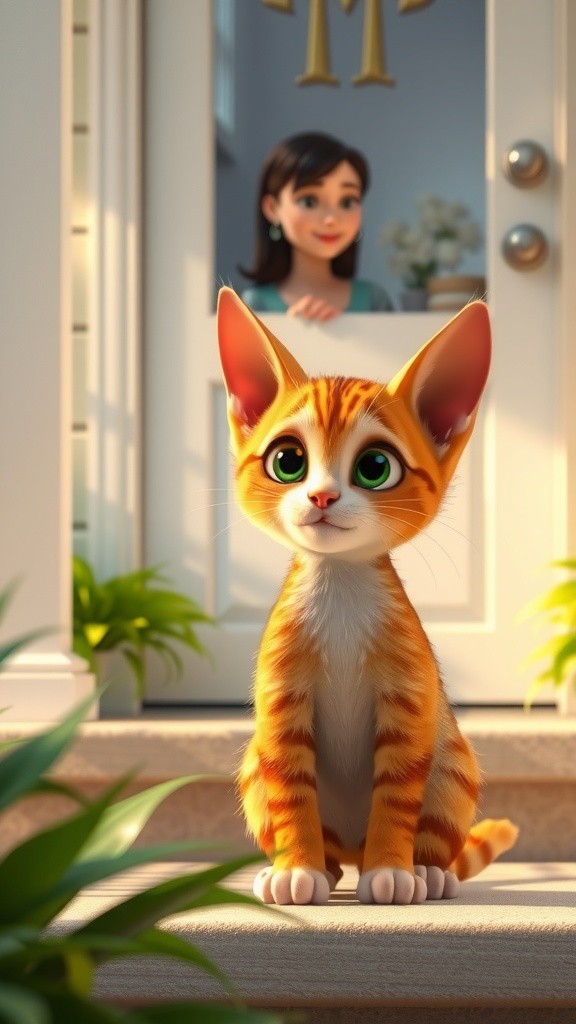 A New Friendship: The Old Lady and the Stray Cat