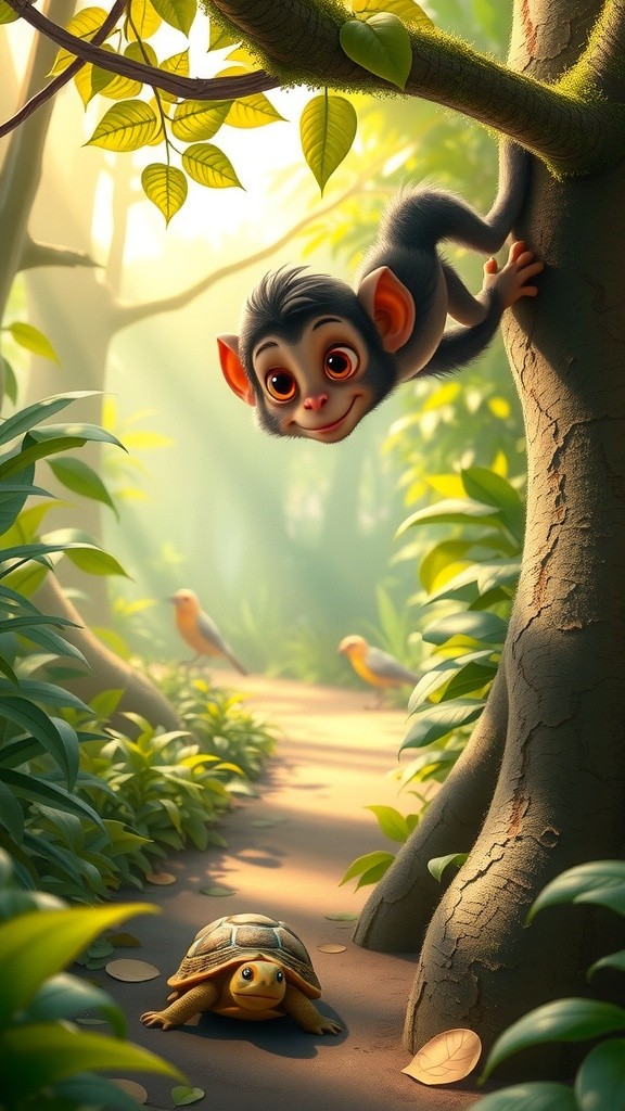 Pelan tapi Pasti: Kisah Kura-kura dan Monyet