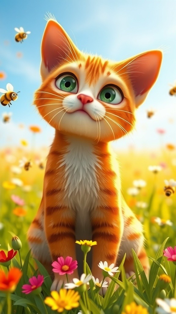 Mother Cat Protects Kittens from Other Animals