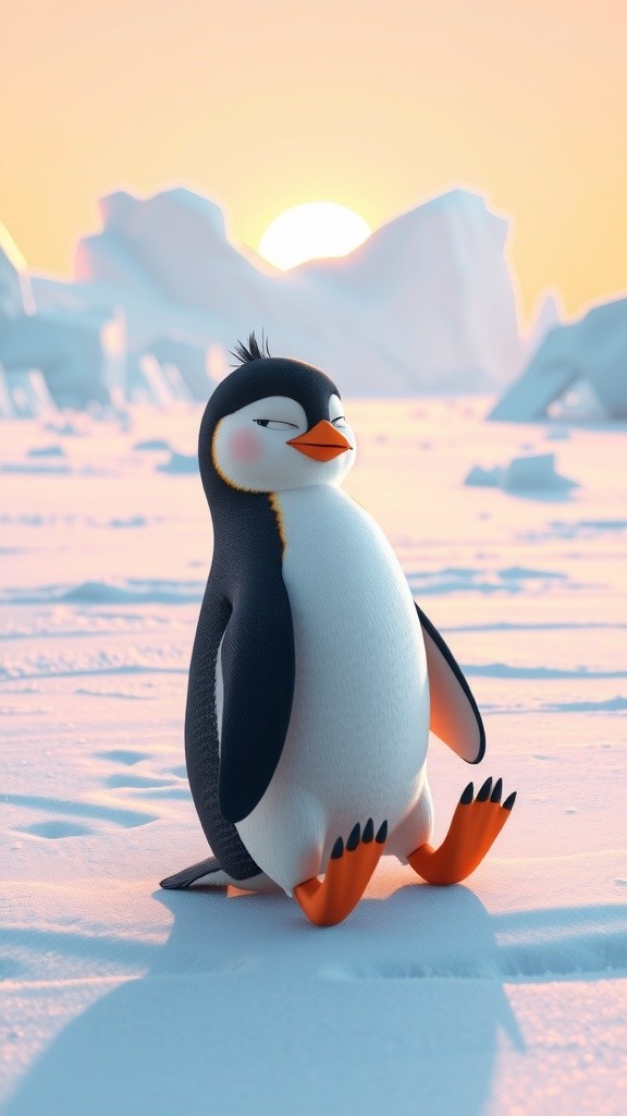 Pebbles: The Charming Penguin with Striking Plumage