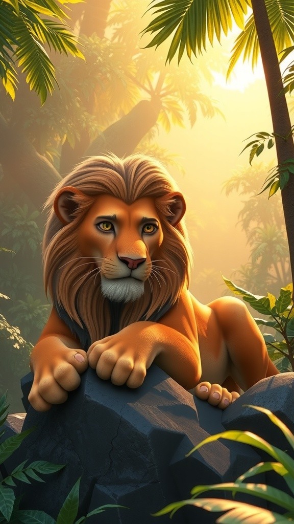 शेर और चालाक लोमड़ी की कहानी