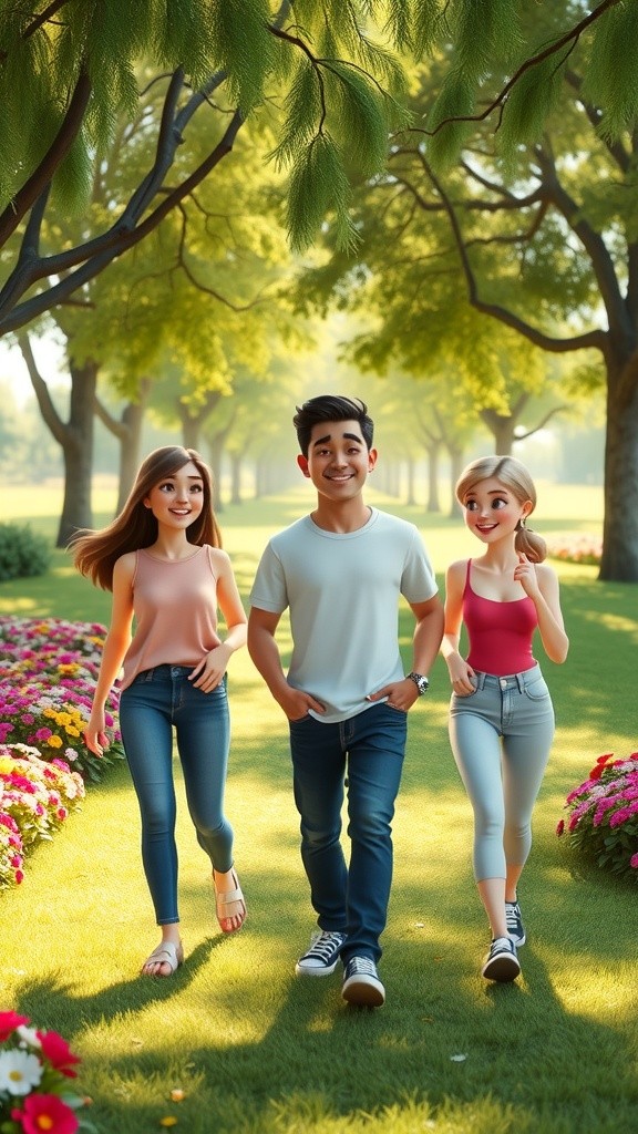 Kids Playing with Friends in the Park