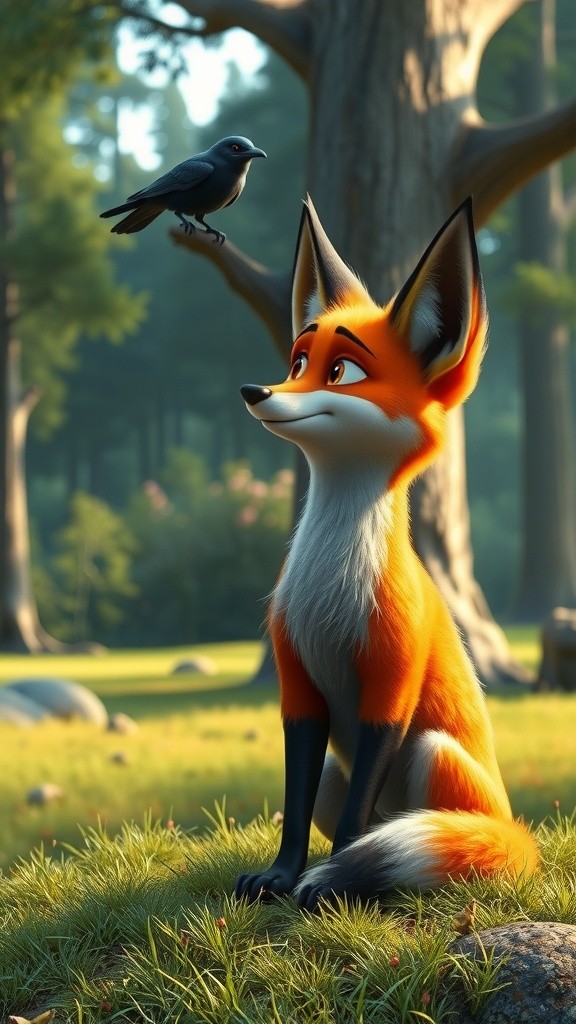 लोमड़ी और कौआ: चापलूसी की कहानी