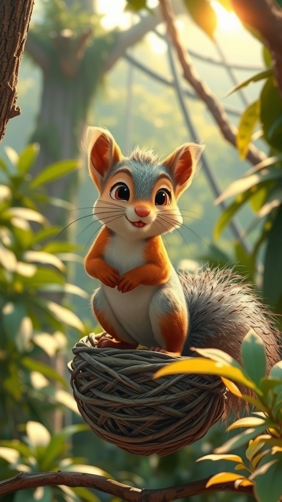 गिलहरी की मेहनत और सर्दी की तैयारी