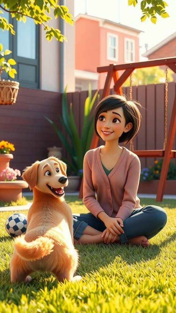 A Day of Play: Lilly and Buddy's Backyard Adventure