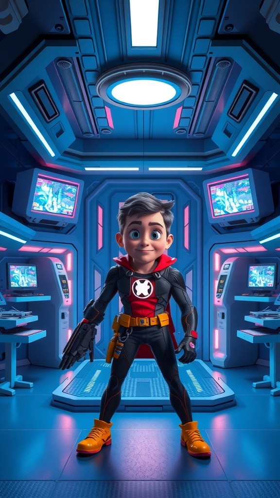 Training in the High-Tech Base: Episode 1 Storyboard Panel