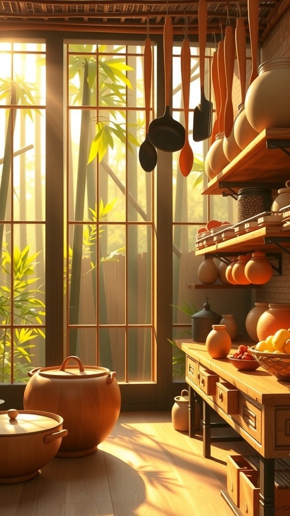 Panda Chef's Noodle Adventure in a Bamboo Kitchen