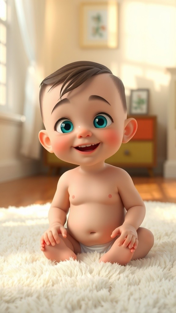 Bubbles and Giggles: A Baby's Joyful Moment