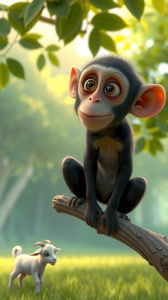 گائے اور بندر کی دوستی کی کہانی