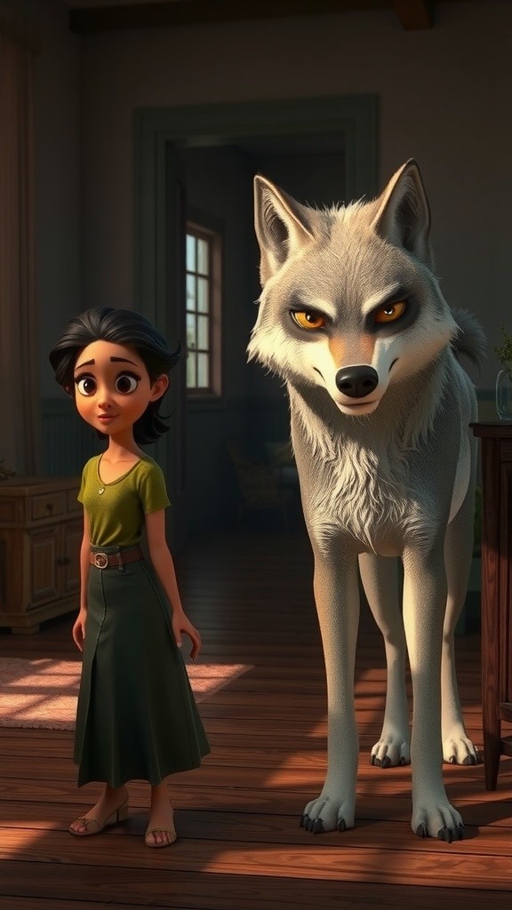 حكاية ذات القبعة الحمراء والذئب العجيب