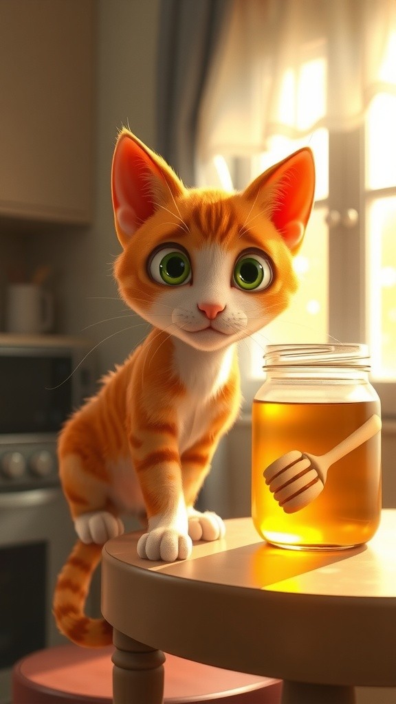 Kucing Oranye yang Baru dari Toples Madu