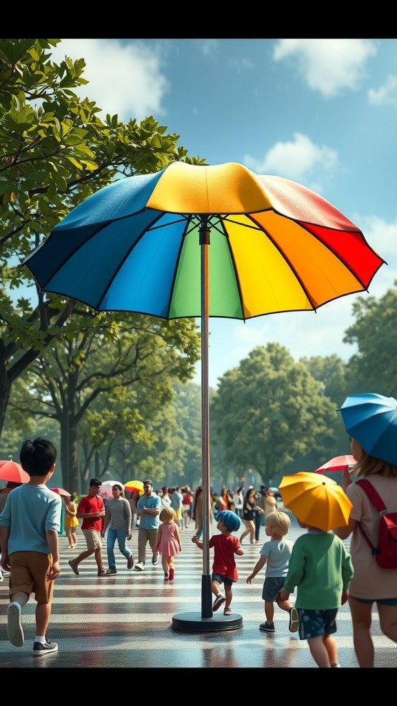 बारिश और छतरी