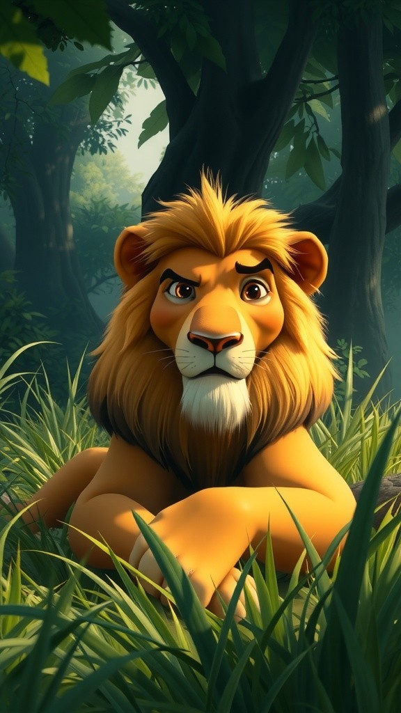 शेर की आलस्य और लोमड़ी की चतुरता