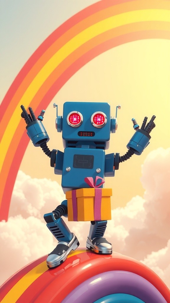 Robot Mini Menari di Pelangi!