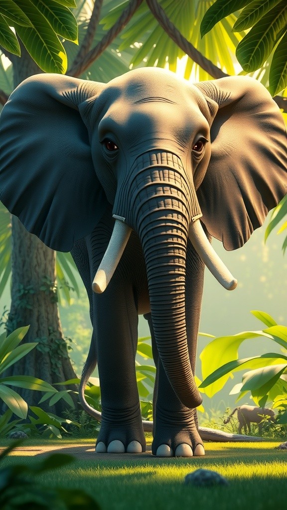 Majestic Elephant in Slow Motion