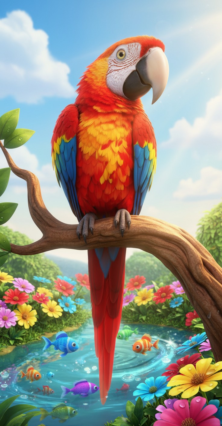 The Parrot and the Fish: A Tale of True Friendship