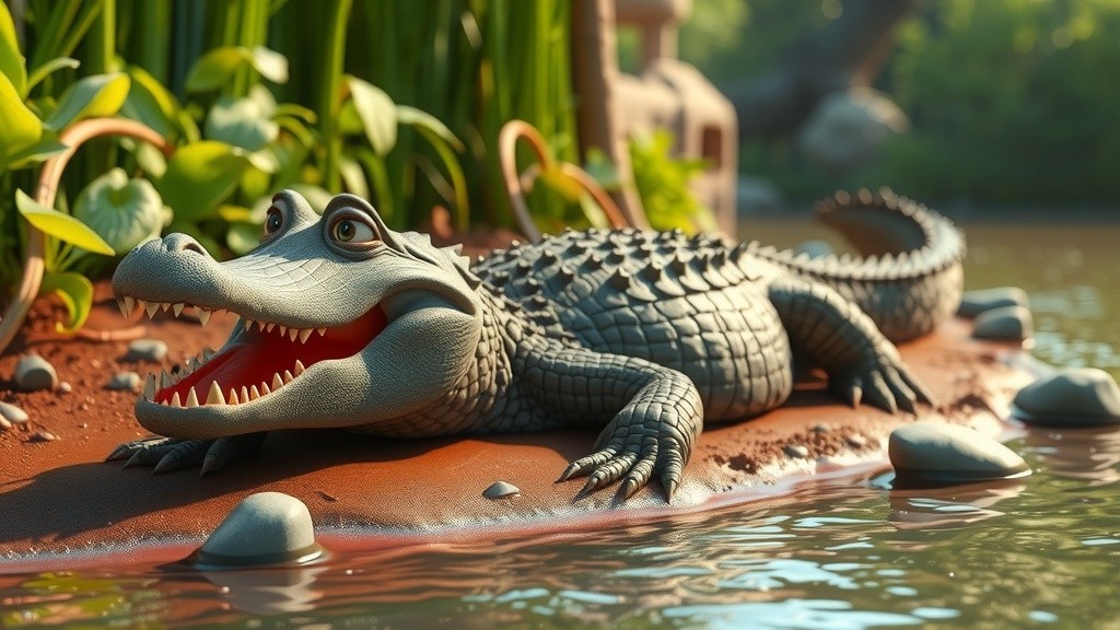 The Curious Crocodile and the Mango