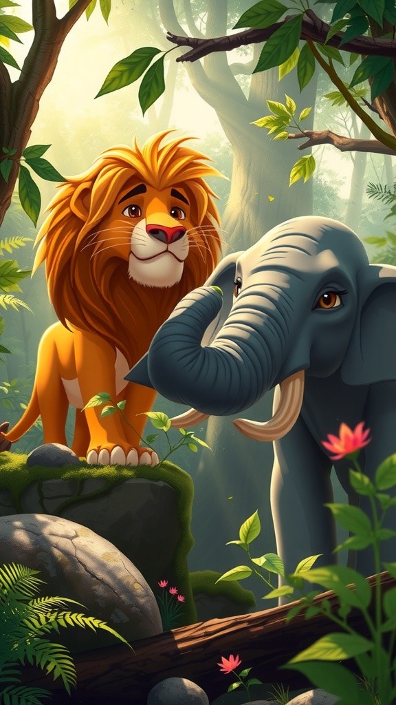 Leo the Lion and Ella the Wise Elephant