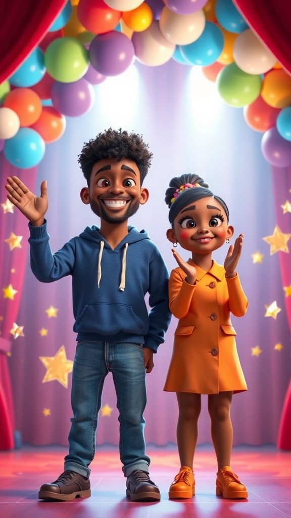 خوشی میں بھرپور 3D ڈانس