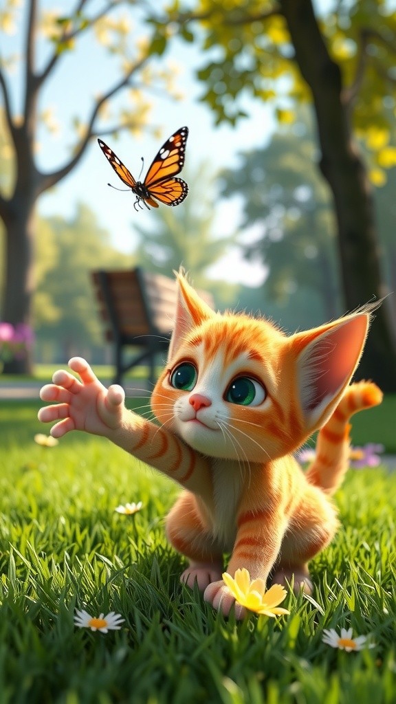 Kucing Lucu Dikejar Kucing Lain