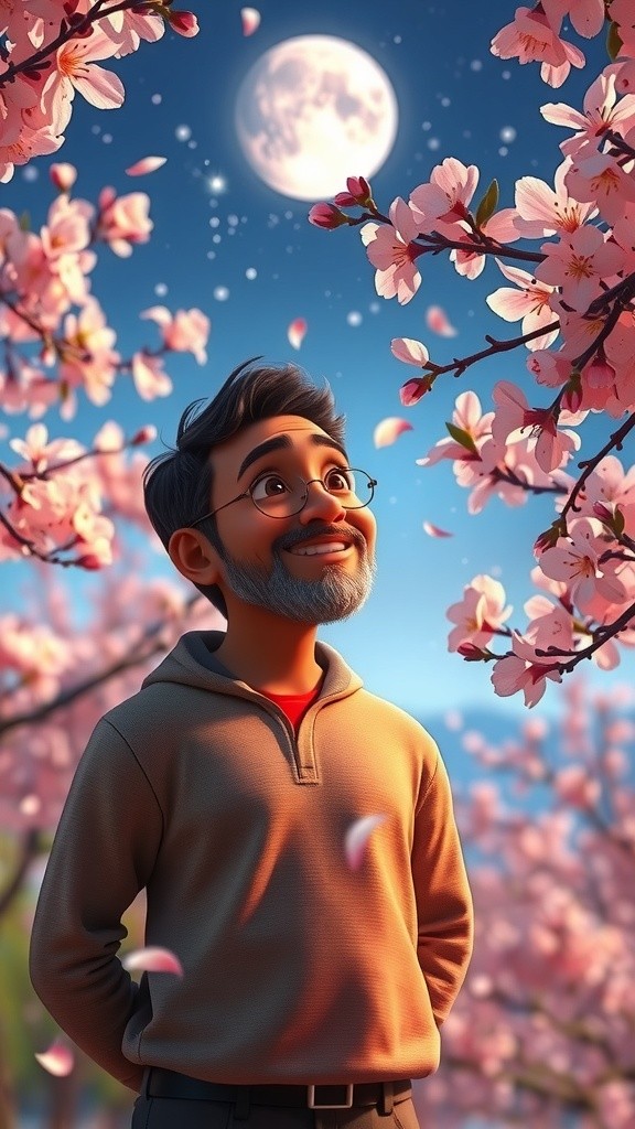 अजीब हवा और चेरी के फूल