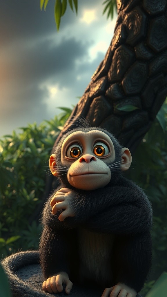 खोया बंदर और उसके परिवार की खुशी