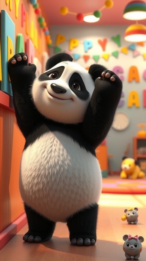 Panda Poni Nyanyi Cicak-cicak di Dinding!